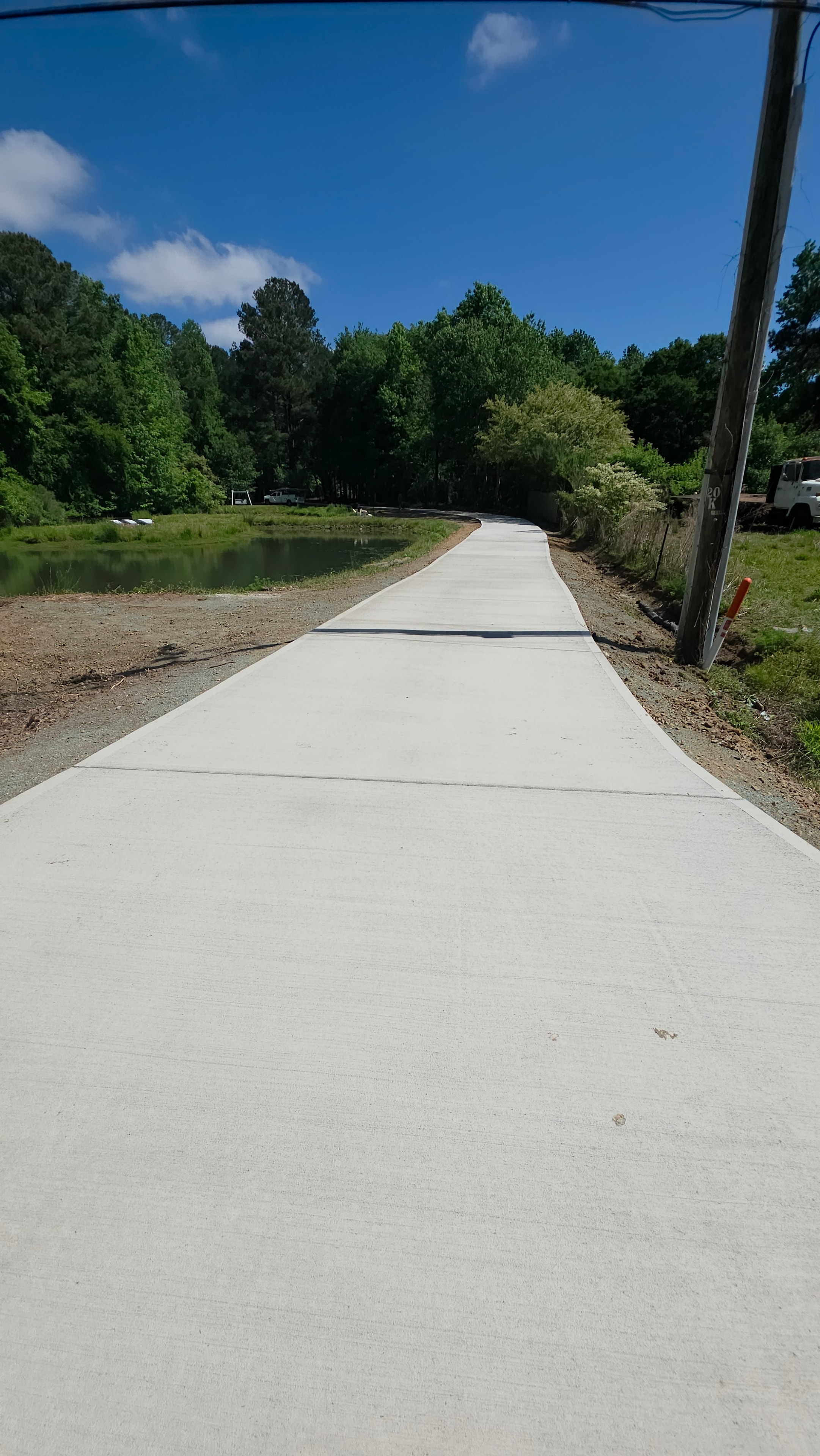 Concrete Driveway — Pond Property